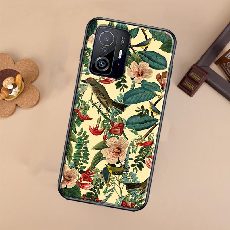 Garden Birds For POCO X5 X4 X3 F5 Pro M4 M5s F3 F4 GT C40 Phone Case For Xiaomi 12T 11T 13 Pro 12 Lite