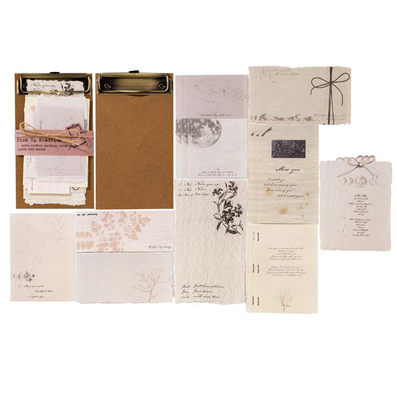 31 Pcs Vintage Collage Scrapbooking Journal Material paper Card Making DIY Retro Source Paper Creative Memo Stationery