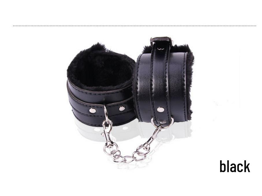 Glossy PU Leather Handcuffs/Anklets - Adult Couples Toy