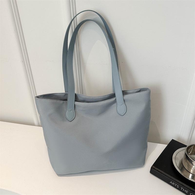 

Модная сумка-тоут в корейском стиле большой вместимости, весна 2024: Ретро Повседневная Женская Сумка Через Плечо синий