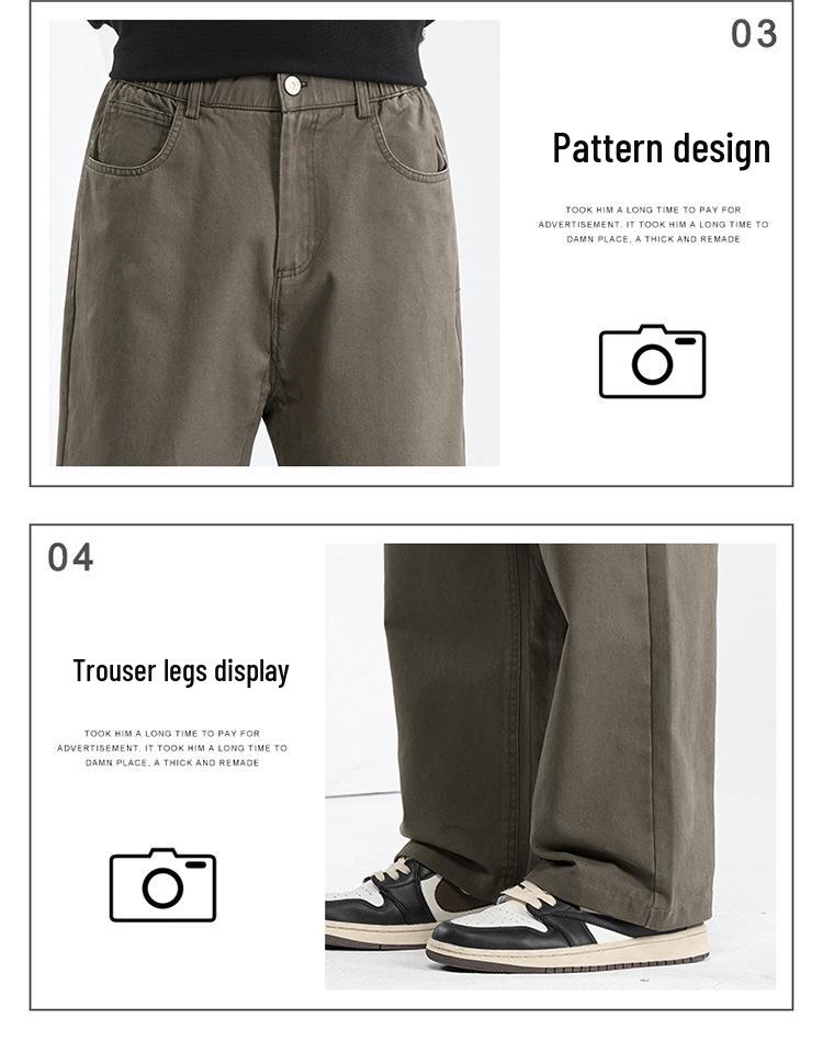 Mingge 2025 Herren Frühling/Sommer Locker Gerade Hose - Trendig, Einfarbig, Lässig und Vielseitig.