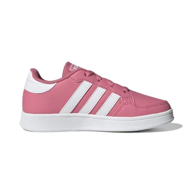 Adidas Neo Breaknet Casual Slip-Resistant Durable Low-Top Kids Skate Shoes Kids Sneaker Pink White GW2893