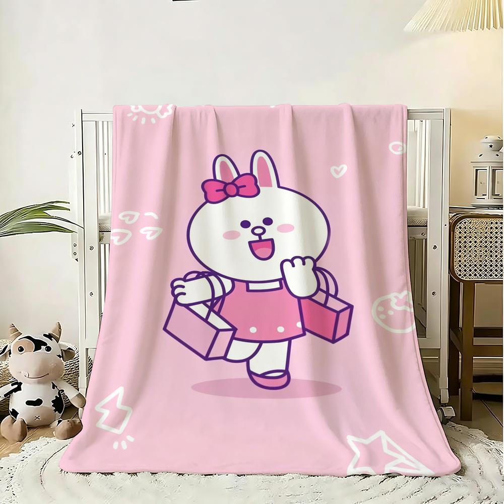 KINGDOM L-LINE F-Friends Throw Soft Flannel Throw Blanket, Lightweight Breathable Summer Nap Blanket For Home Travel Cozy Decor