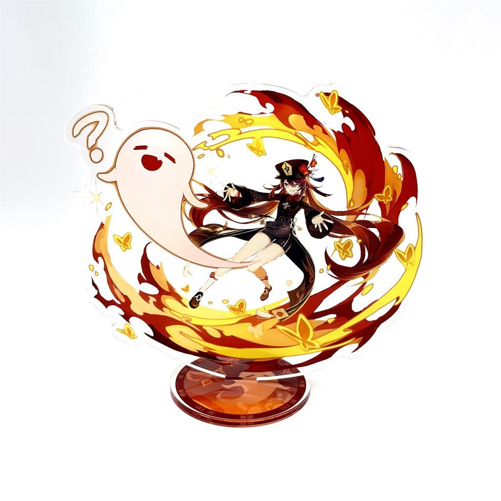 Anime Figure Genshin Impact Furina Arlecchino Xiao Yae Miko Yelan Acrylic Stand Model Board Desk Decor Standing Sign Fans Present