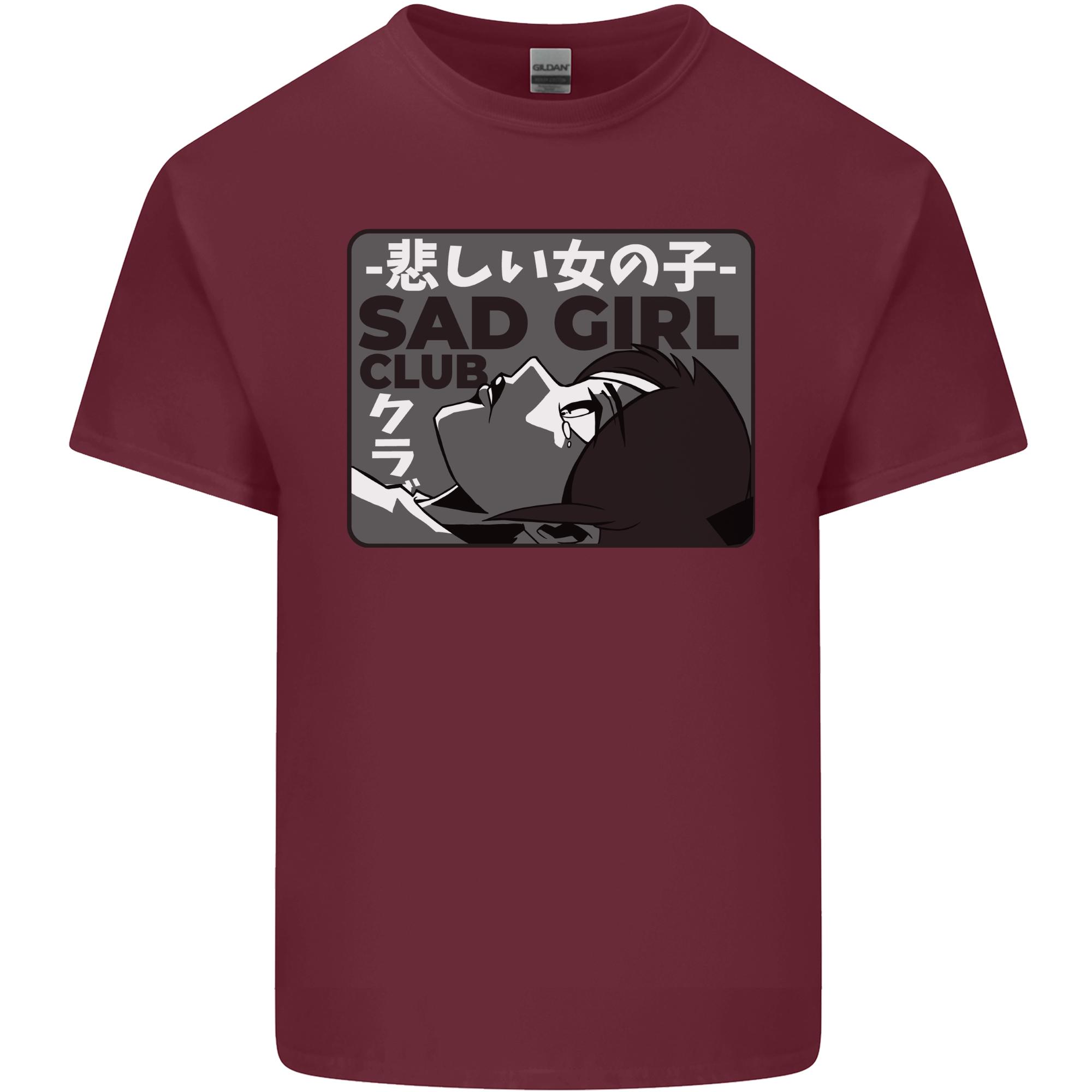 Anime Sad Girl Unisexs Light Cotton TShirt S