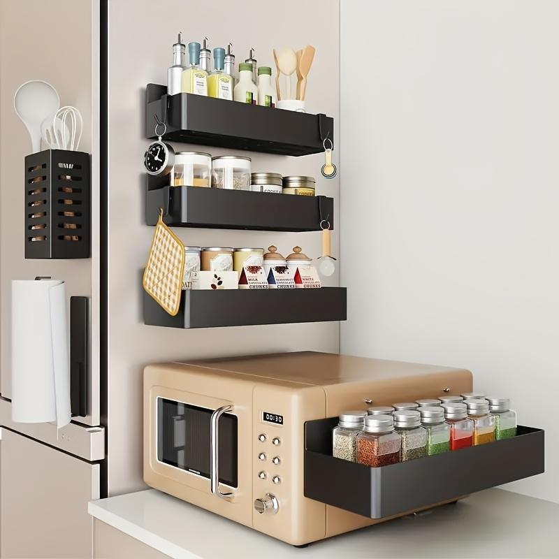 2pcs Storage Magnetic Basket For Fridge Multifunctional Kitchen Storage Rack Saving Space Storage Basket For Refrigerator Fridge