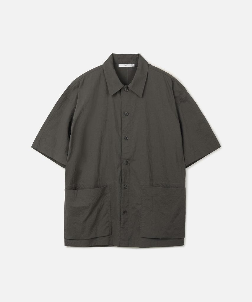 247Silijeu Dyed Wash Half Shirted Jacket Dark Brown