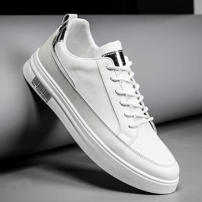 Buty Deskorolkowe Męskie Białe Buty Trampki Do Deskorolki Oddychające Skórzane Buty Codzienne Męskie Wygodne Buty Do Chodzenia Tenis