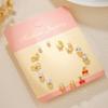 Titanium Steel One-week Stud Earrings 1 Combination Korean Fringed Bow Ins Versatile Cute Earrings for Women