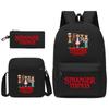 Stranger Things Schülerrucksack+Brotdose+Federmäppchen Dreiteiliges Set KTB