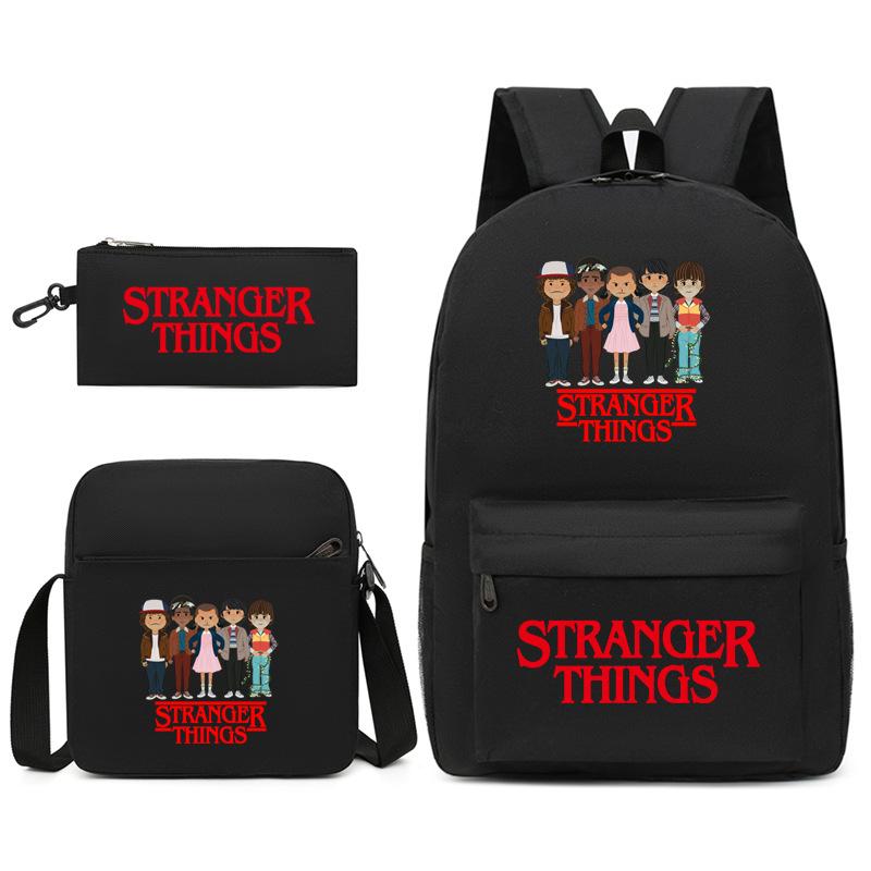 Stranger Things Schülerrucksack+Brotdose+Federmäppchen Dreiteiliges Set KTB