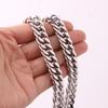10MM Stainless Steel Cuban Link Chain Necklace Bracelet For Men Zircon Street Hip Hop Accessories Male Gold Chains