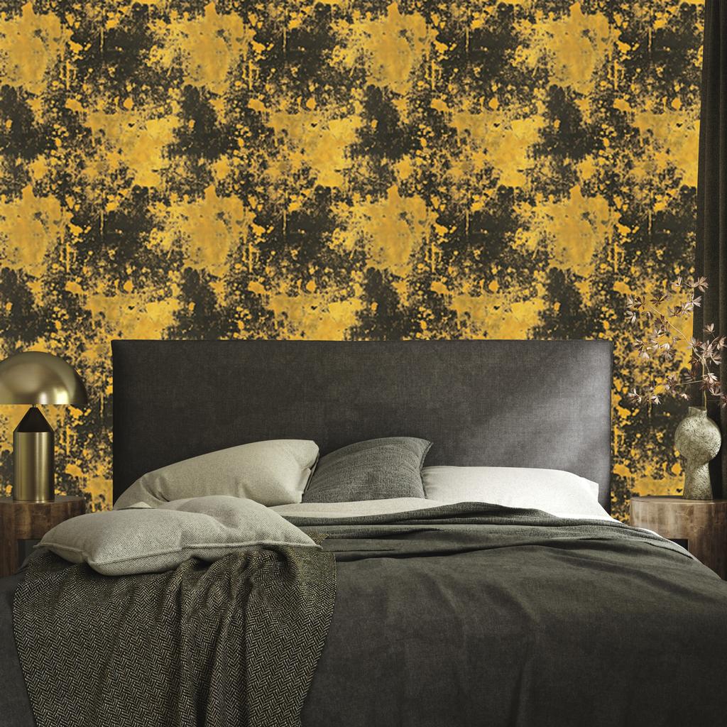 Aged Gold Wallpaper Gold, Ochre and Brown for Living Room and Bedroom 50x1000