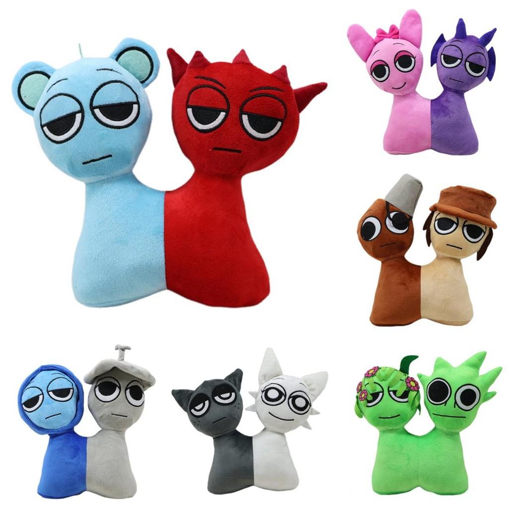 Siamesed Incredibox Sprunki Plush Toy Cartoon Stuffed Doll Game Gift Decoration