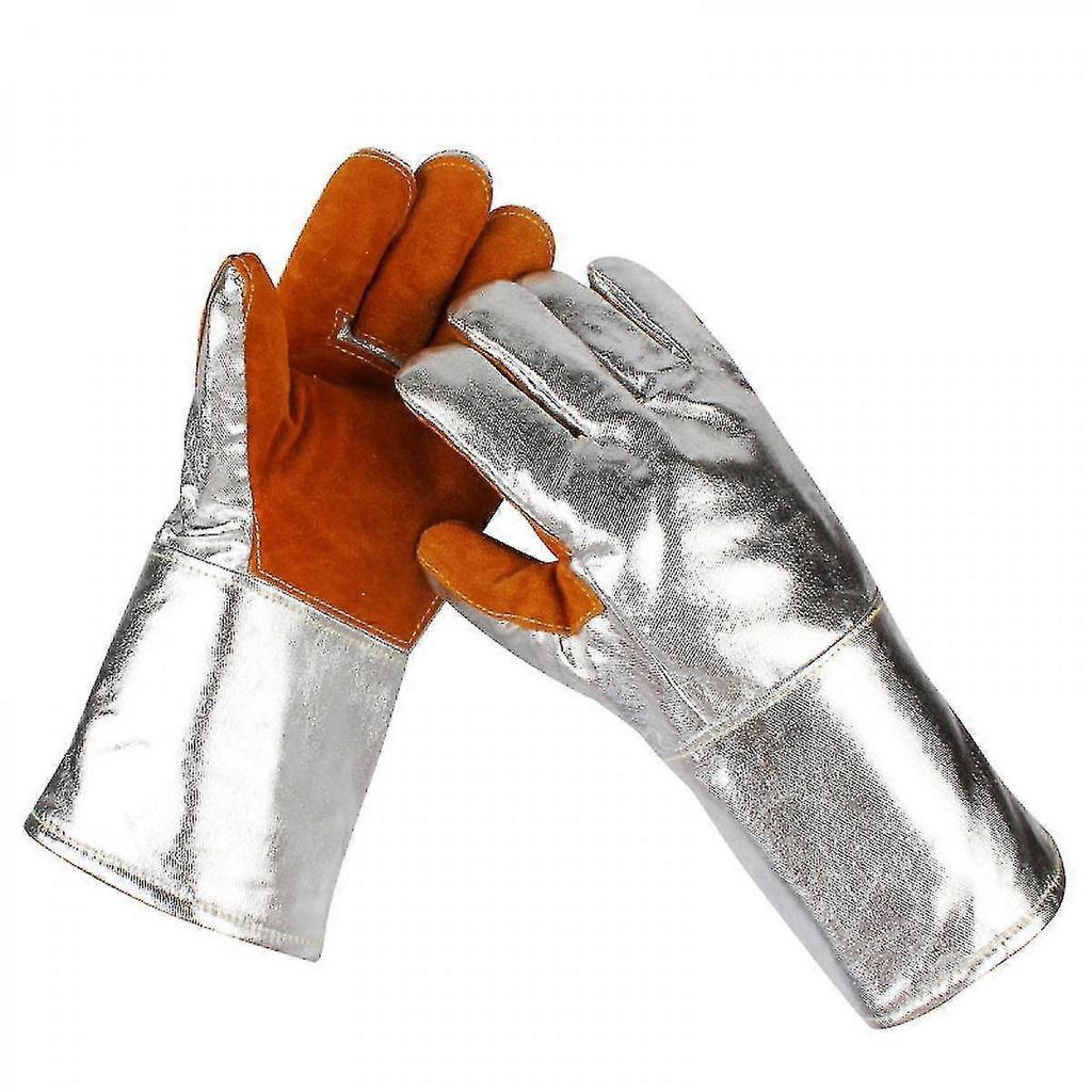 High Temperature Gloves 300 Degrees 500 Degrees Fireproof, Anti-scalding, Heat Insulation Melting Aluminum Foil Five-finger Oven Microwave Oven