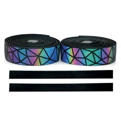 Cycling Damping Anti-Vibration Wrap  EVA PU Bicycle Comfortable Rainbow Bar Belt Cork Road Bike Reflective Handlebar Tape