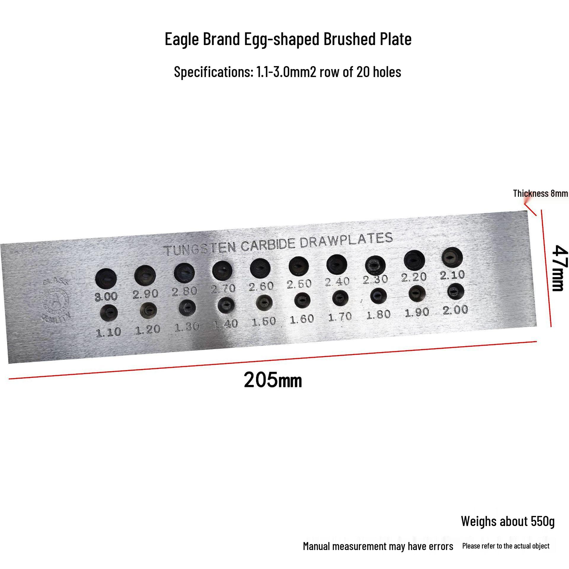 

Egg-Shaped Brushed Stainless Steel Plate & Wire Drawing Board for Jewelry Tools