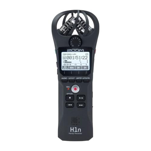 ZOOM H1n Handy Recorder, Black, with 90 XY Stereo Microphone, Palm-Sized, Compact Recording, and 3-Year Extended Warranty
