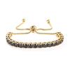 Elegant 4mm Zircon Women's Adjustable Stainless Steel Bracelet