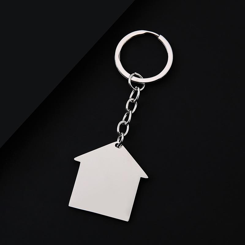 Cross-border Stainless Steel Keychain - Blank Pendant with Laser Color Printing