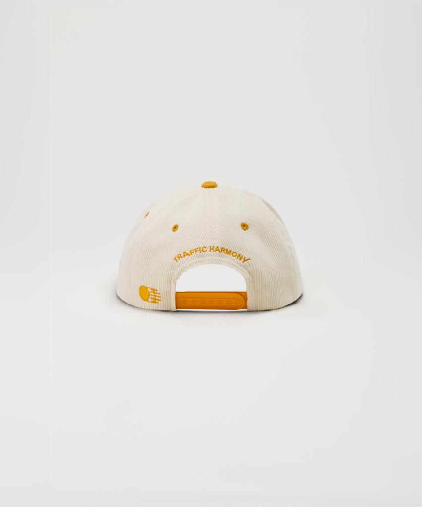 Teulaepighamoni Corduroy Round Logo Deep-Fit 5-Panel Cap_Mustard