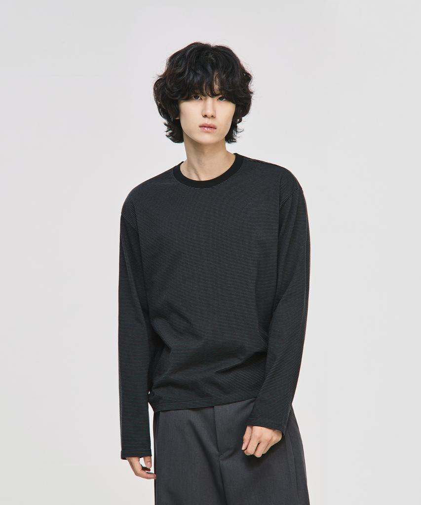 SIGNATURE Crop Long Sleeve T-Shirt [Striped]