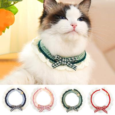 Collare per Gatto con Design a Bottoni Carina Decorazione a Fiocco Collana Morbida Confortevole Collare per Gatto