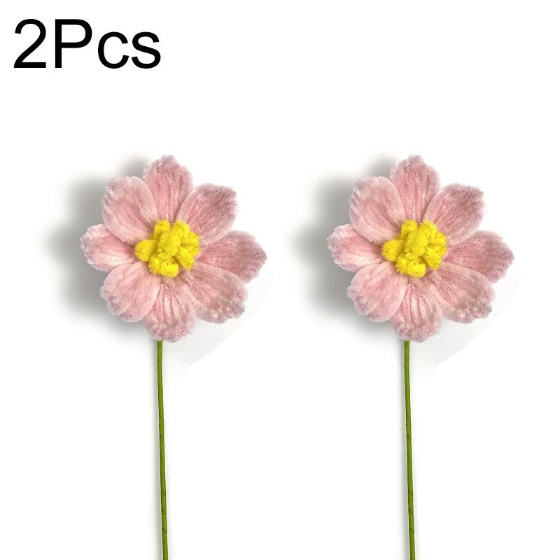 2Pcs Pipe Cleaner Friends Gift Home Decor 35CM Galsang Flower Branch Handmade Finished Flowers Woven Flower Auspicious Flower