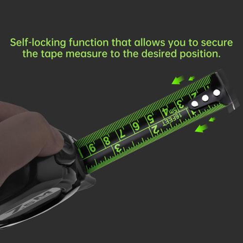 Smgda Tape Measure, 7.5m, Fluorescent Coated ABS, Auto-Locking, for Home Measuring and DIY