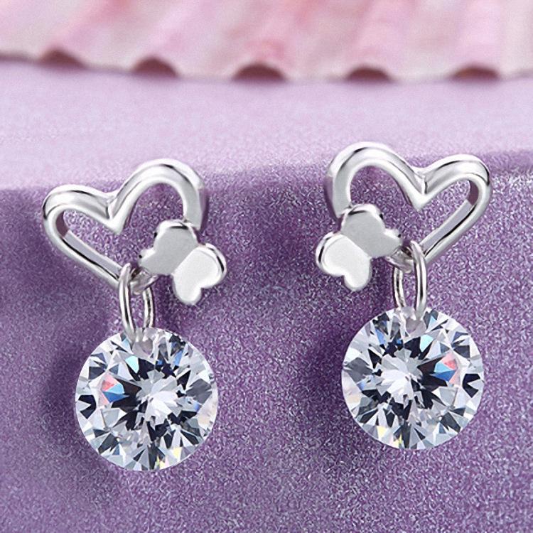 Korean Style Butterfly & Flower Stud Earrings for Women