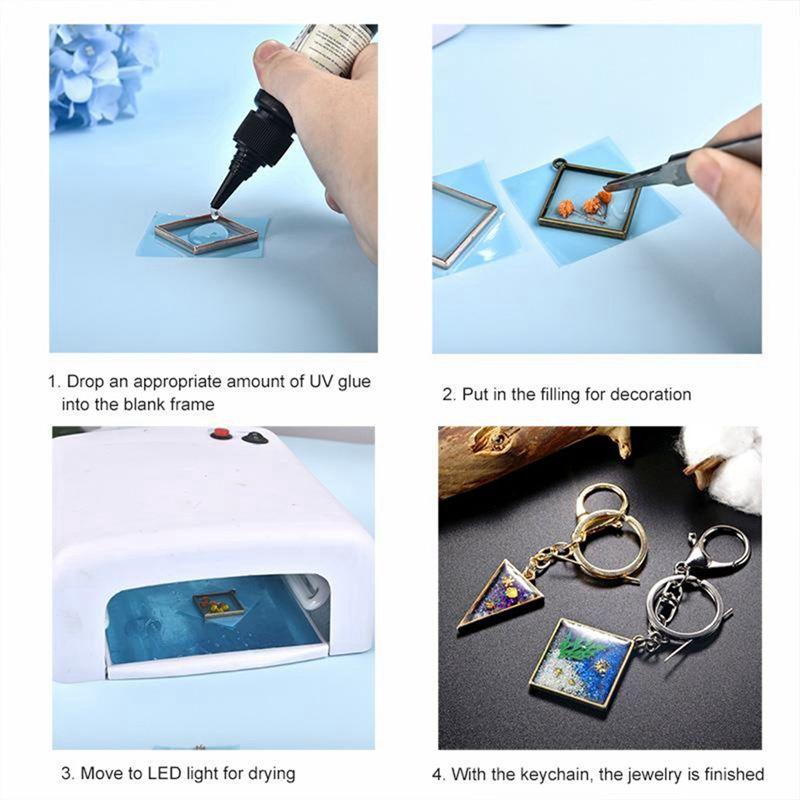 M-Modern-Hard UV Resin Glue Clear Ultraviolet Curing Quick Drying Epoxy Resin UV Glue DIY Jewelry Making Tools Easy To Use 50G