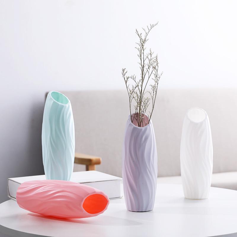 Plastic For Vases Dried Flower Flowers Dining Table Living Room Decor Roundmouthed Design