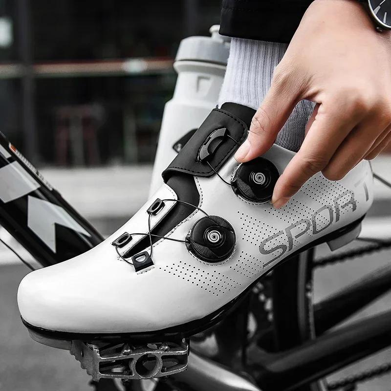 Professional Cycling Road Shoes for Men Women Route Cleats Road Bike Speed Flat Sneaker Racing Bicycle Mountain Spd Biking