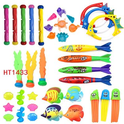 Diving Toys Set for Kids: Pool Treasure Hunt Torpedoes & Water Rings