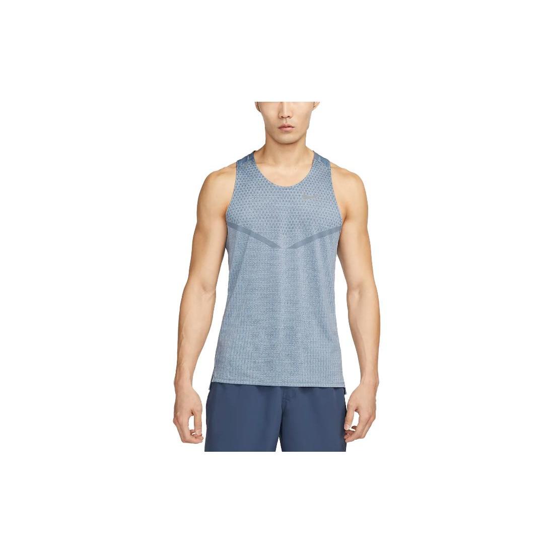 Nike Tank Tops Men s Steel Blue Crew Neck Moderate Other DM4751-493 M