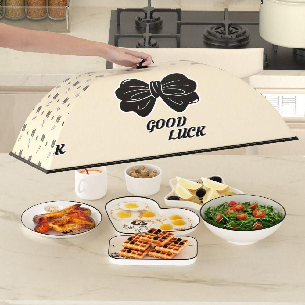 Foldable Dining Table Heat Shield Anti-fly Dish Cover Guard Leftover Food Covers Four Seasons