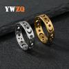Retro Titanium Steel Star and Moon Hollow Ring – Fashionable Stainless Steel Jewelry