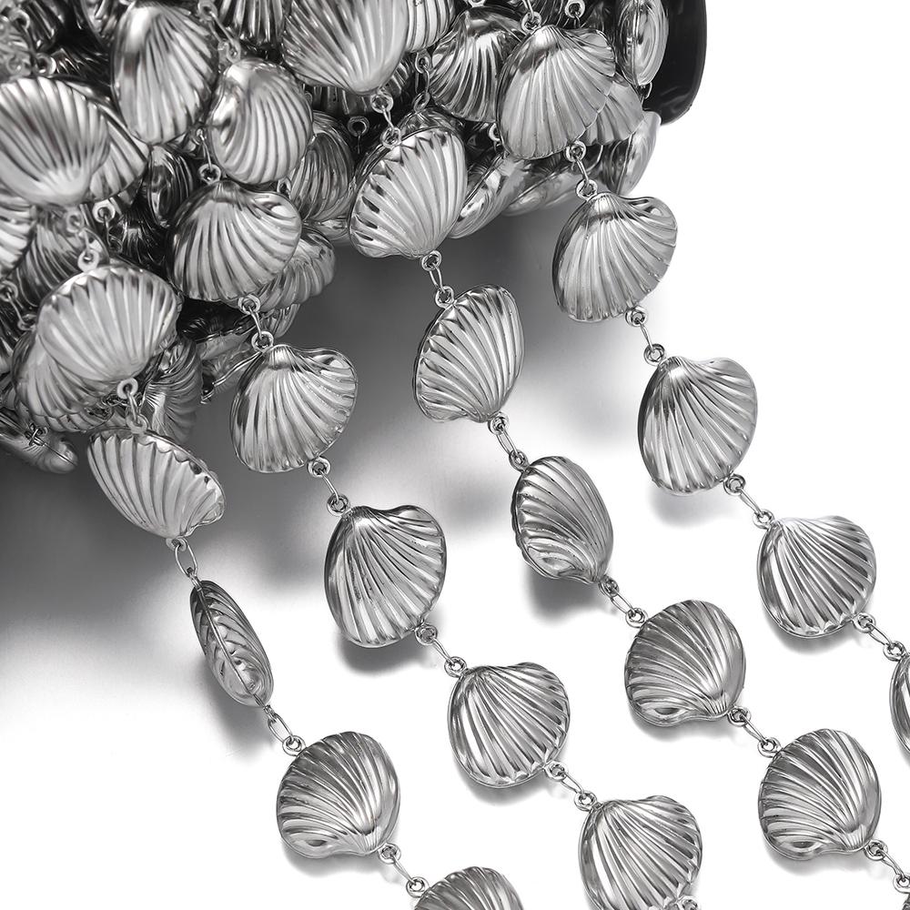 1m Stainless Steel Gold Handmade Chain Multiple Shapes Chains for DIY Necklace Bracelet Waist Chain Choker Jewelry Making Chain