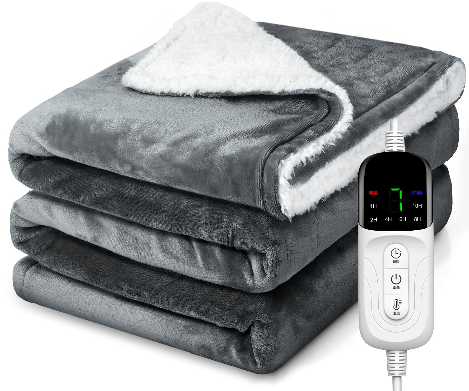 

KOCEEY Electric Blanket, Comforter/Bedding Set, 188x130cm (Large Size & Flannel + Brushed Fabric) - 3-Minute Heating, Constant Temperature Heating, Du