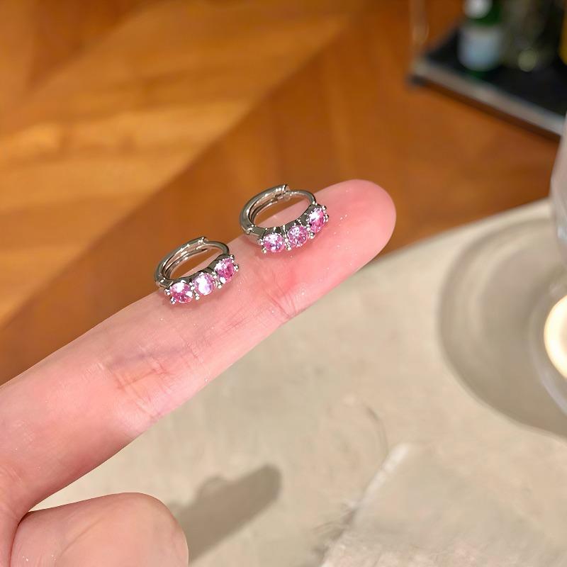 Colorful Zirconia Ear Hoop - Exquisite and Dazzling, Perfect for Protecting Your Ear Holes. Small and Unique Hoop Earrings Without Ear Holes.