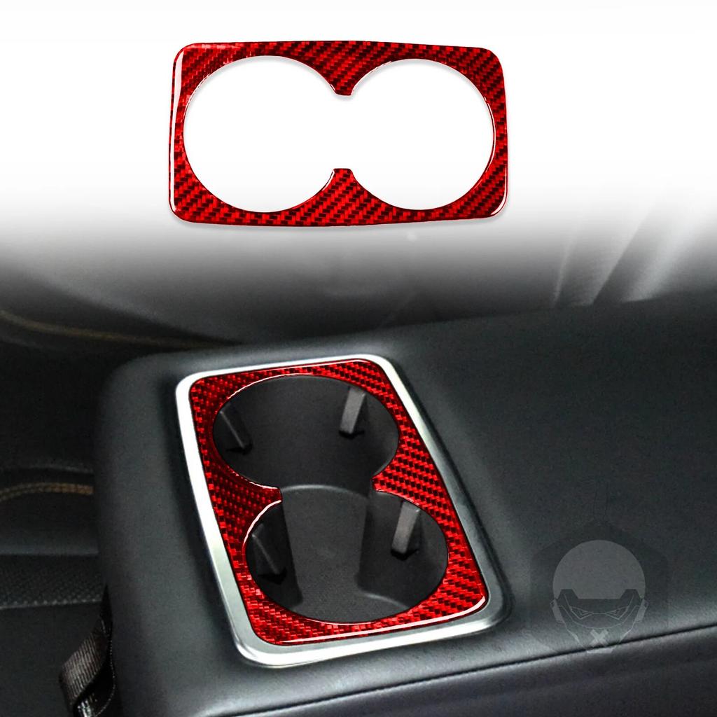 Für Ford Mustang Mach E 2022 Autozubehör Autoinnenraum hinterer Getränkehalter Verkleidungsaufkleber Änderungsdekoration