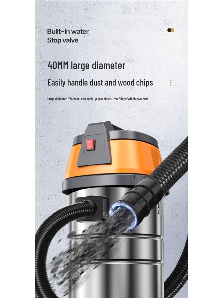 High-Power Wet & Dry Industrial Vacuum Cleaner for Household & Commercial Use