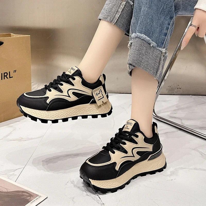 Forrest Gump Women's 2026 Spring New Versatile Soft Sole Waffle Shoes Sports and Casual Single Shoes Thick Sole Dad Shoes