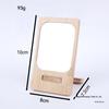 Portable Bamboo Mini Makeup Mirror with Phone Holder