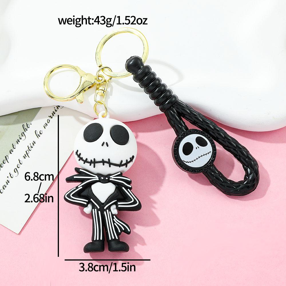The Nightmare Before Christmas Schlüsselanhänger Sally Jack Schädel Halloween Horrorfilm Schmuck Rucksack Zubehör Schlüsselhalter Geschenke