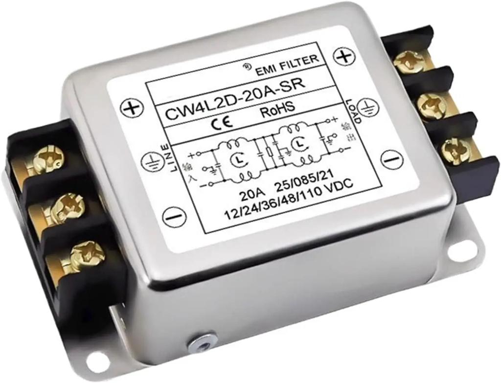 For EMI Power Filter Terminal Type DC Two-Stage CW4L2D-3A-SR, CW4L2D-6A-SR, CW4L2D-10A-SR, CW4L2D-20A-SR Power Filter DC 110V