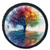 Four Seasons Tree Reflection Tire Cover Universal Wheel Protection Durable Outdoor Accessory