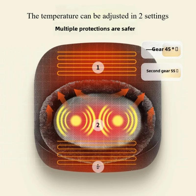 Home electric backrest massage pad, heated boots, foot massager, acupressure kneading massage, hot compress foot therapy machine