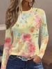 Vintage Floral 3D Print Women's Crew Neck Long Sleeve T-Shirts Comfortable Fashion Tops Tee Y2k Clothes Harajuku Female Clothing