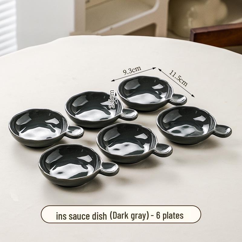 Ceramic Cream-Style Dipping Dish for Seasonings and Sauces